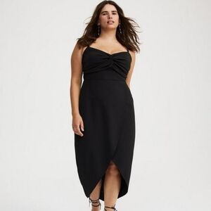 Torrid Twist-Front Cut-Out Midi Dress